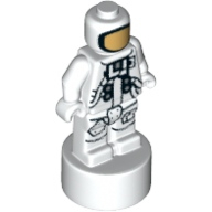 Lego mikrofigurka kosmonauta, bílá (90398pb008 WHITE)